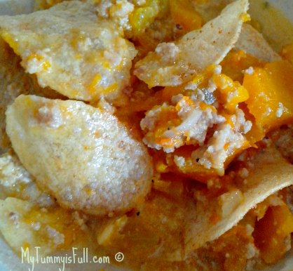 sauteed veggies with chips