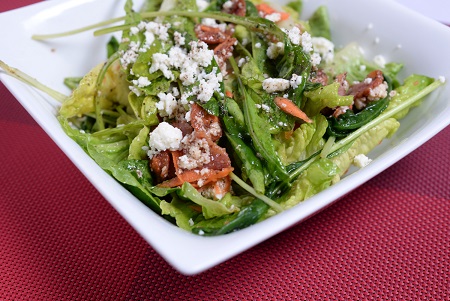 Arugula Salad with Warm Bacon Vinaigrette
