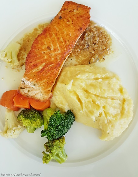 Thunderbird resorts Pan-fried Salmon marinate with ginger and lime