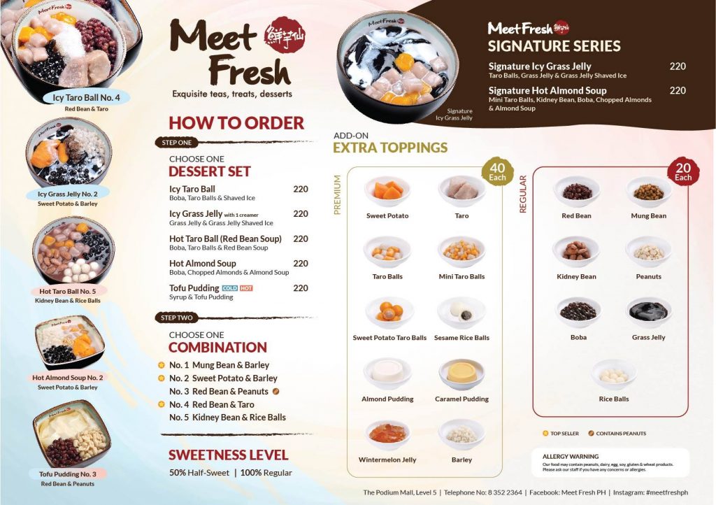 Meet Fresh at the Podium pricelist