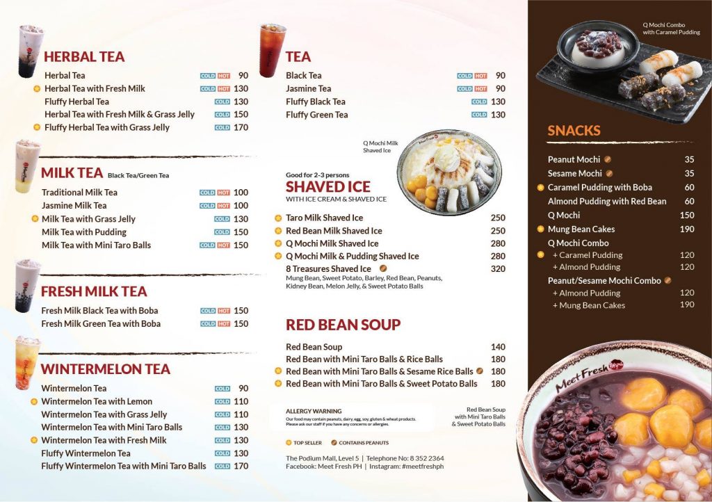 Meet Fresh Launch at the Podium pricelist